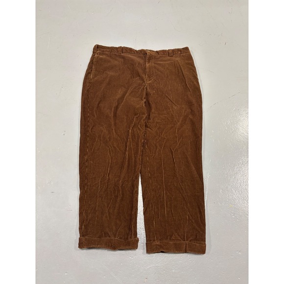 L.L. Bean Other - LL Bean Brown Corduroy Pants Mens 42W 100% Cotton Wide Wale Cuffed Trousers